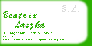 beatrix laszka business card