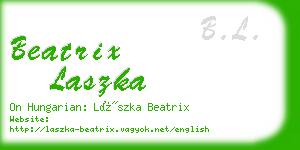 beatrix laszka business card